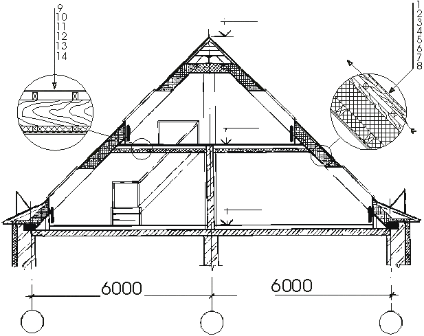 Схема устройства двухъярусного мансардного этажа